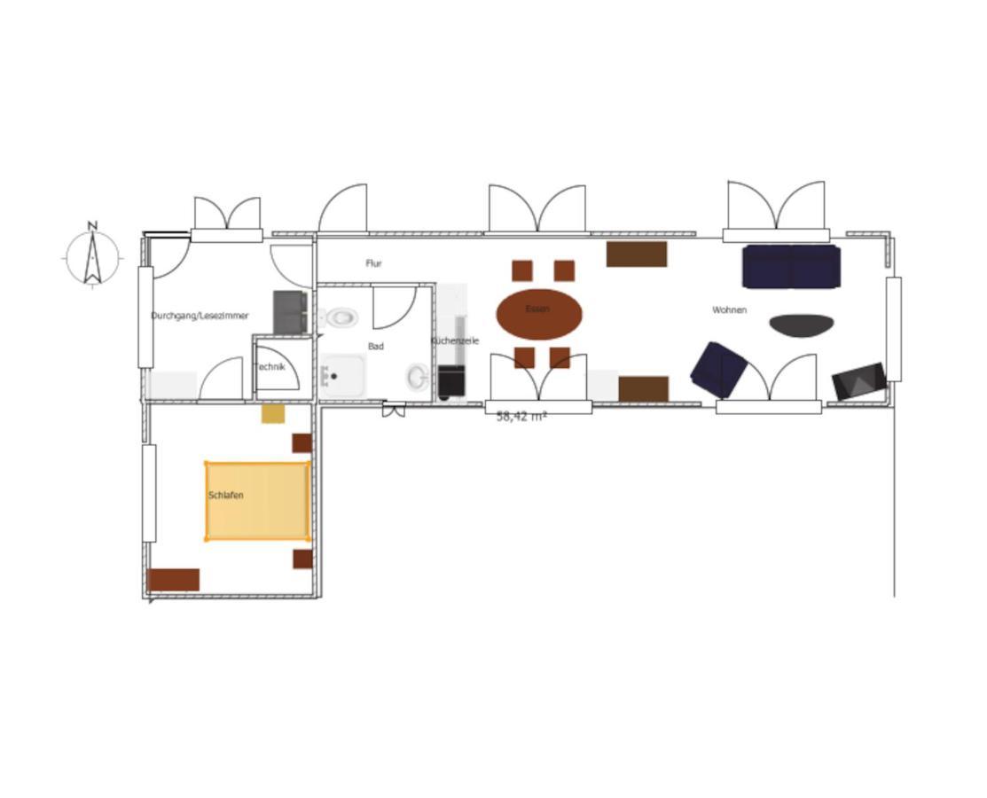 Ferienhaus Grafenland Dersum Экстерьер фото